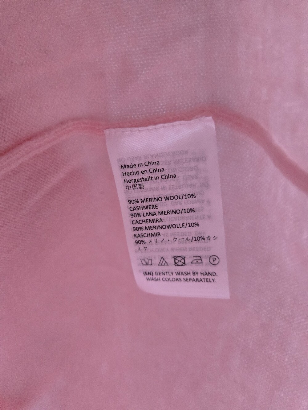 STATE FUSIO Prenium Quality Pink V-Neck Merino Wool & Cashmere Knit Sweater - Picture 8 of 10